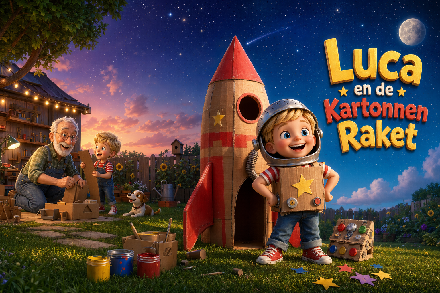 Luca en de Kartonnen Raket