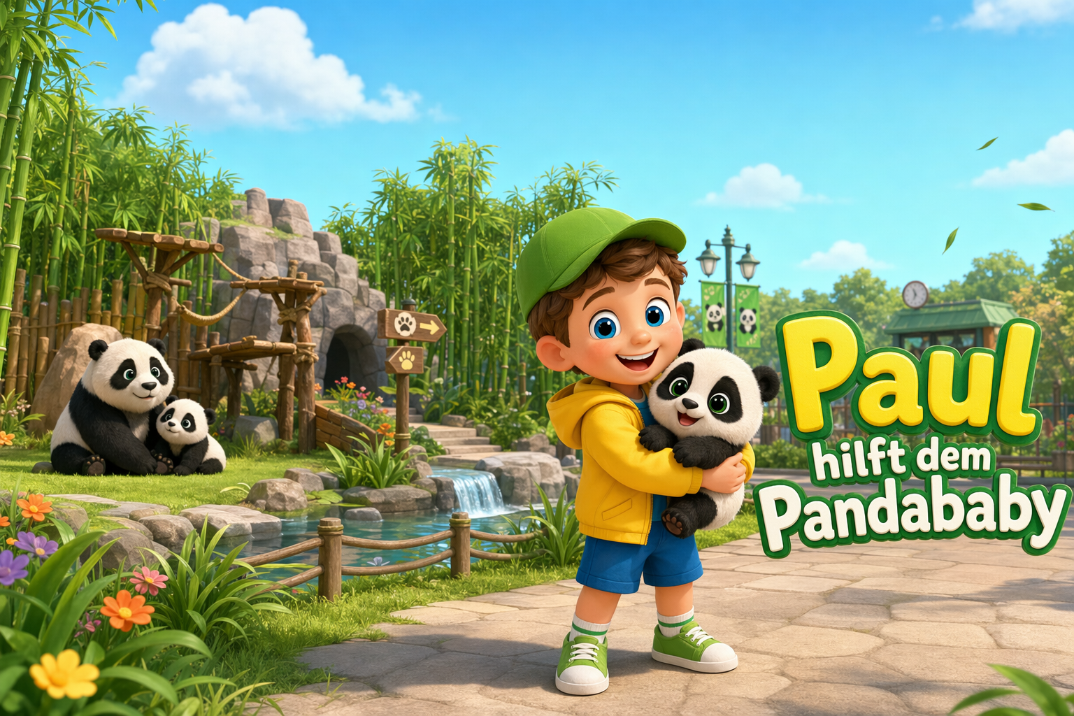 Paul hilft dem Pandababy